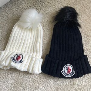 2 moniker logo hats black and white